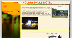 Desktop Screenshot of clarysvillemotel.com